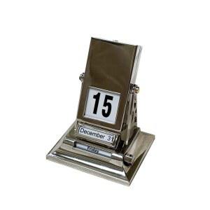 실버 스텐 빈티지 스피닝 모던 디자인 만년달력 만년