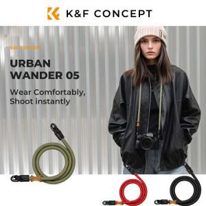 K&F CONCEPT Urban Wander 05 시리즈 카메라 넥 스트랩 (100cm) 리시하고 심플한 디자인  블랙/레드/그린