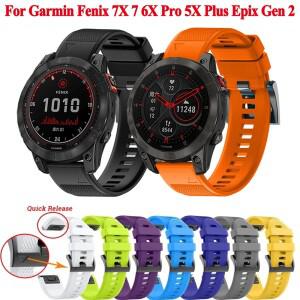 퀵릴리스 스마트 워치 밴드 스트랩  가민 호환 페닉스 7X 7 6X 6 프로 5 5X 플러스 에픽스 2 엔듀로 실리콘