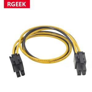 RGEEK 20cm 18AWG 마더보드 4핀 남성-남성 CPU 케이블 전원 공급 장치 연장
