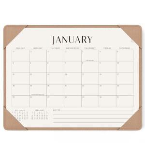 조섬 데스크 캘린더 2026, 매트 , 지금부터 2026년 12월까지의 패드 14x10 5인치, 홈 오피스 및 학교용 블로터 캘린더, 간편한 계획, 연말이나 크리스마스 선물, 살구색