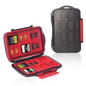 LYNCA 36 슬롯 메모리 카드 케이스 홀더 방수 충격 방지 휴대용 24 TF 및 12 SD 보관함용