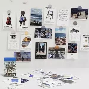 데코다이어리스티커 데코 스티커 북 50매 블루