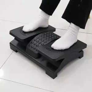 각도조절 좌우분리형 지압판 발받침대 양발 풋레스트 책상 사무실 가정용
