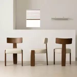 카펜터홈 모아이 고무나무원목 실리콘가죽 식탁의자 4개부터 주문가능)