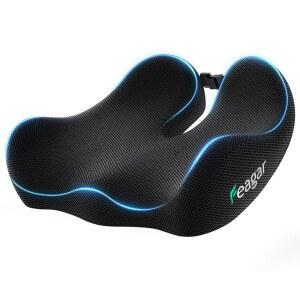 좌골 및 꼬리뼈 완화를 위한 Feagar 사무실 의자 쿠션 u2013 추가 두꺼운 메모리 폼 시트 쿠션, 책상 휠체어, 미끄럼 방지 바닥