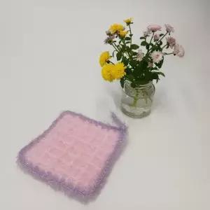 핸드메이드 와플 모양 아크릴 수세미 8개 set (WFKEKBF)