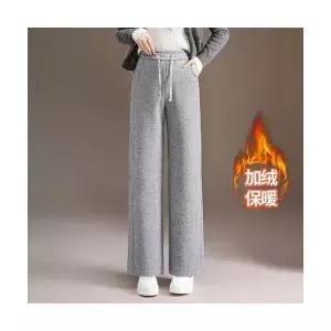 여자 편안한 슬랙스 울라이크 일자바지 가을 겨울 기모 도톰 보온 트레이닝 바지 캐주얼 하이웨스트 SPO마