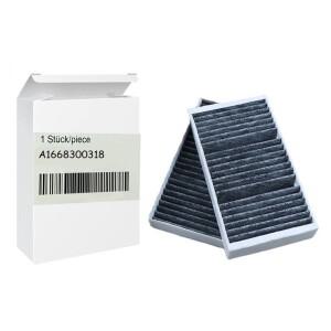호환 메르세데스 GL-CLASS X166 2012-2019/M-CLASS 모델 차량용 캐빈 필터 A1668300318 내장 탄소