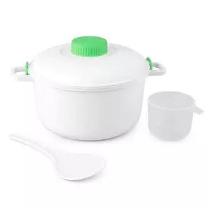 전자레인지 압력솥 스팀기 - 2.8L BPA 프리 밥 및 야채 쿠커 육류 생선 가금류를 위한 빠르고 건강한 식사