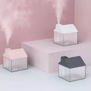 하우스 미니 충전식 LED 가습기 다양한 컬러 조명 무드등 무선 USB타입 (LED바 미포함)건조 겨울 가을 피부