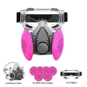 6200 인공 가스 포름알데히드 마스크 필터 용접 페인트 먼지 연삭 2097 에폭시 세트 고글 얼굴 증기 유기