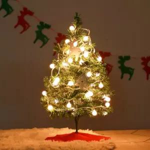 Jdt 50구 투명선 앵두 웜색 지니전구 5M 점멸크리스마스조명 장식 LED 트리