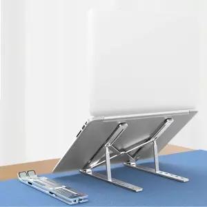 휴대용노트북스탠드 거치대 받침대 독서대 6단 용스탠드 접이식 아이패드 태블릿 선반 알루미늄 높이조절