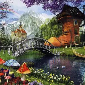 500조각 직소퍼즐 신발 하우스 CA5104A벽걸이 액자형 집들이선물 맞추기 콕놀이 그림