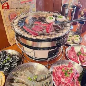 일본식 화로구이 화로대 일식당 일식집 바비큐 그릴 고체연료 미니 세트 화로 개인 구이