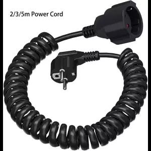 235810m 유럽형 연장 코드 슈코 플러그 전원 연장 케이블 남성-여성 전원 소켓 230V16A IP20 나선형 케이블