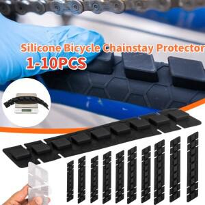 호환 1-10PCS MTB 로드 바이크 체인스테이 에어백 보호 3D 실리콘 프레임 다운튜브 스티커
