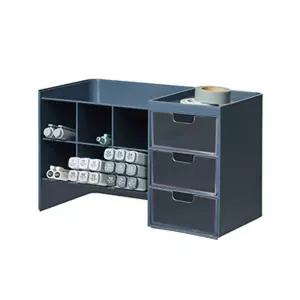 투명 3단 서랍 책상정리함 펜홀더 소품 수납함 1개 BU연필꽂이 사무실오거나이저 데스크 오거나이저 트레이