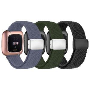 여성용 /Versa /Lite /SE 밴드용 Fitbit Versa 2 밴드와 호환되는 Zspoly 브레이드 밴드, /1 Magnetic Class Elastic Fabric Sport Nylon 스마트워치 밴드