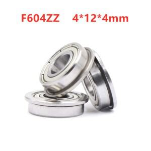 호환 미니어처 플랜지 깊은 홈 볼 베어링  차폐 F604ZZ  4x12x4mm  -2Z  50개  100