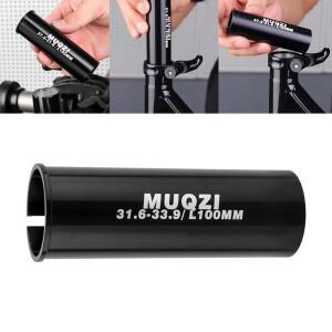 호환 산악 자전거 31.6-33.9용 시트 포스트 심 확장 리듀서 슬리브 2개