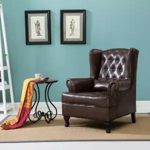 엔틱 인쇼파 레트로 인 가죽 인테리어 그린 팔걸이 암체어