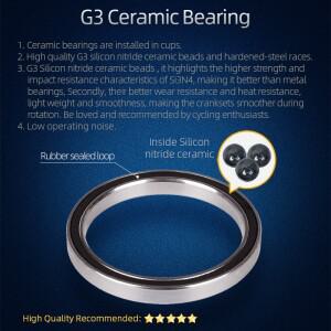 호환 Kactus PF4130 자전거 밑면 브래킷 Pressfit 중앙 이동 축 세라믹 베어링 BB386 Crankset