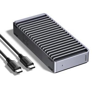 알루미늄 양면 핀 방열 기능이 있는 UGREEN 40Gbps M.2 NVMe 인클로저, Thunderbolt 4 /3 /USB4 /3.2 /2.0 M1 M2 Pro /Max와 호환되는 노이즈 없는 외장 SSD 케이스(SSD 미포함)