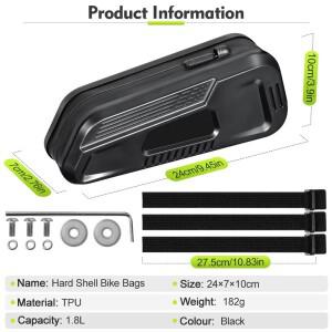 호환 NEWBOLER 방수 자갈 자전거 탑 튜브 나사 포함 TPU 사이클링 프레임 도로 MTB