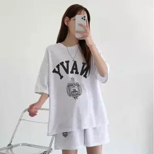 부드러운 소재 데일리 여성 반팔 트레이닝복 셋맨투맨세트 대학생코디 운동세 상하의세 세옷 세상품 홈웨어