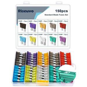 [미국배송] 리세우보 150개 표준 자동차 퓨즈 키트 - 풀러가 장착된 차량 트럭 RV 보트용 ATO 블레이드 모음 키트(2A 3A 5A 7.5A 10A 20A 25A 30A 35A)