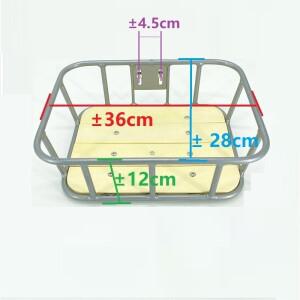 호환 도시 자전거 레트로 바구니  오토바이 알루미늄 합금 전면 화물 실버 블랙
