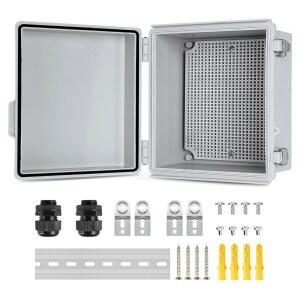 조이소야 방수 전기 정션 박스, IP67 플라스틱 인클로저, 마운팅 플레이트, 벽 브래킷, WiFi 전자 프로젝트용 (5.9