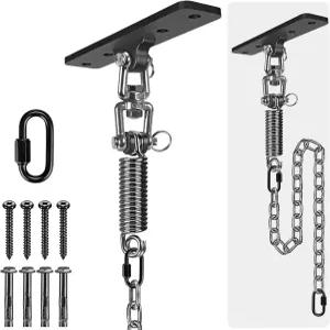Dolibest 해먹 의자 걸이 키트 스프링 및 39인치 체인 포함 헤비 듀티 스윙 행거 실내외 놀이터 샌드백