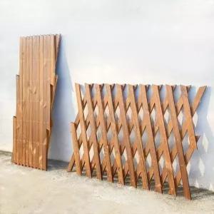 나무 울타리 펜스 퍼걸러 야외 길이조절 발코니 접이식 꽃밭 정원 스탠드 가림막 부식방지