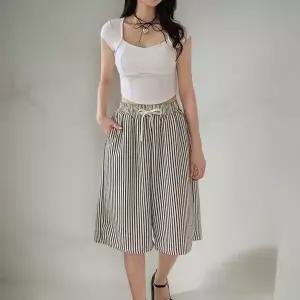 여성 단가라 하프 팬츠 짧은 SS 고무줄 버뮤다 반바지