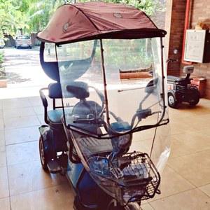 장 전동차 전기휠체어 그늘막 자외선차단 캐노피 가리개 우산 파라솔 보호 햇빛