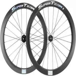슈퍼팀 카본 디스크 브레이크 휠셋 700c 50 /25mm 무페인트 휠 튜브리스 로드 바이크