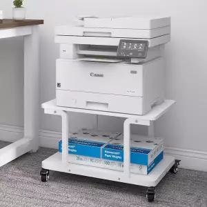 Natwind 2단 프린터 스탠드 24 x20 x15 대형 테이블 복사기 종이 보관 선반이 있는 튼튼한 롤링 카트 홈