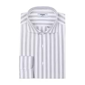 [롯데백화점]레노마 레노마셔츠 S/S 린넨혼방 런닝 스트라이프 슬림핏 RNSSL0-132-GR