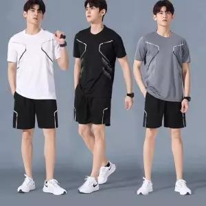 [라일리의류] Rly 트레이닝복 남자반팔티 헬스 남성 반팔반바지세트