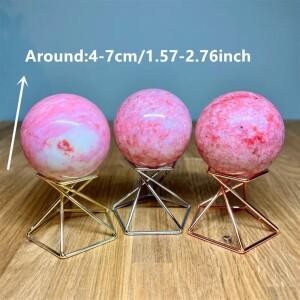 1pc 크리스탈 공 - 독특한 가정 장식 구형 diy 핑크 스톤 볼