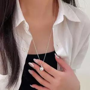 목걸이 긴목걸이 우정목걸이 긴 악세서리 패션 여성 실버 WFISAD6