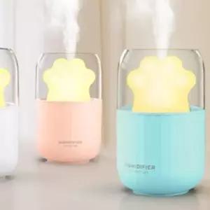 [룽스]귀여운 고양이발 가습기 무드등 블루