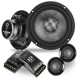 NVX XSP65KIT 6.5인치 자동차 스피커, 600W 최대, 200W RMS, 2방향 6-1/2인치 부품 시스템(1인치 실크 돔 트위터 및 패시브 X-오버 포함), 자동차/트럭/도어(페어)에 쉽게 설치할 수 있습니다