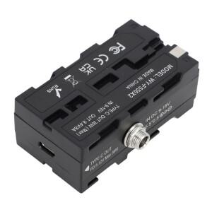 [호환품]더미 배터리 DC 인터페이스 전원 어댑터 NP F970 커플러 아토모스 V 모니터 카메라용 5.5x2.5mm