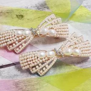 고급 여성 자동 진주 헤어핀 심플 러블리 A WECA6D8