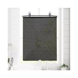 창문 65x125cm 블라인드 롤 암막스크린 도트블랙 방염