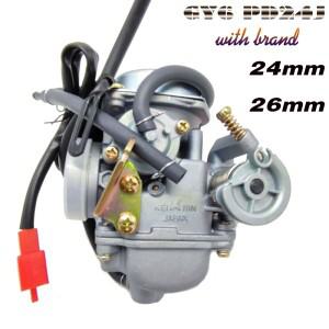 [호환품]바이크 오토바이 기화기 24mm sunl cvk GY6 125cc 152QMI 157QMJ 스쿠터 모 페드 버기 ATV 카트 엔